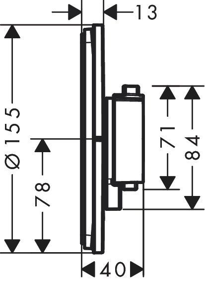 Термостат для душа HANSGROHE SHOWERSELECT COMFORT S 15562000 800004481 фото