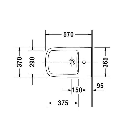 Біде підлогове DURAVIT DURASTYLE 2284100000, 570x370 800005971 фото