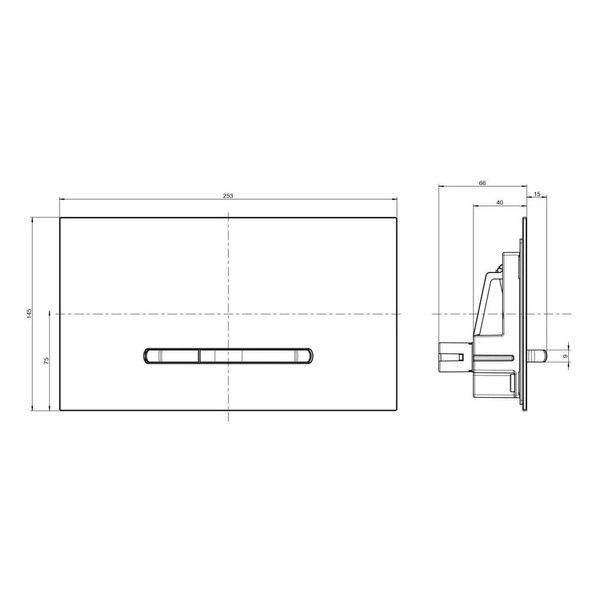 Клавиша смыва воды VILLEROY & BOCH VICONNECT INSTALLATION SYSTEMS 92218061, E300, хром 81991 фото