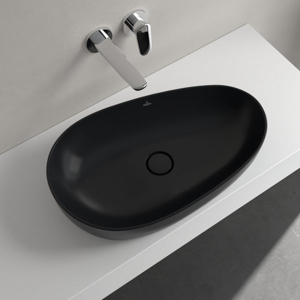 Умывальник на столешницу VILLEROY & BOCH ANTAO 4A7465R7, 65x40см, Ceramic Plus, черный матовый 800005580 фото