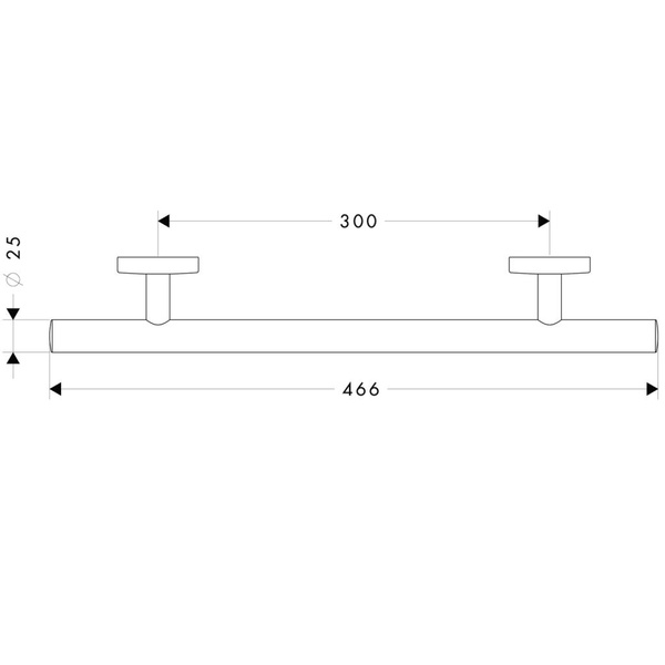 Поручень HANSGROHE LOGIS 40513820, нержавіюча сталь 800004331 фото