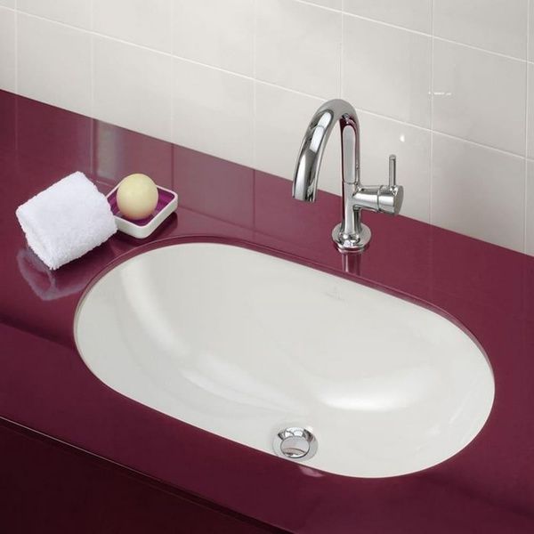 Умывальник встраиваемый VILLEROY & BOCH O.NOVO A41626001+41755000 комплект с крючком HANSGROHE, 60x35, белый 36972 фото