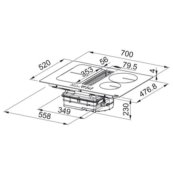 Індукційна поверхня + інтегрована витяжка FRANKE Smart FSM 709 HI 340.0678.203 800006571 фото