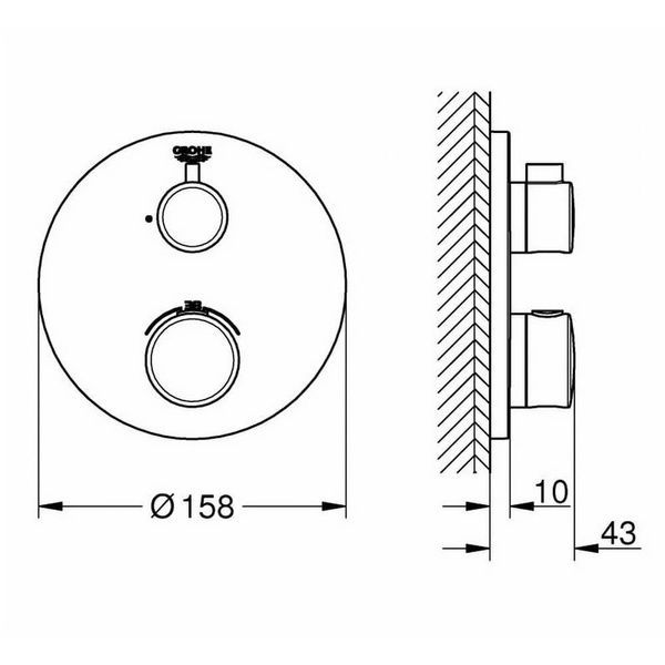 Змішувач для душу GROHE GROHTHERM 24075000 69711 фото