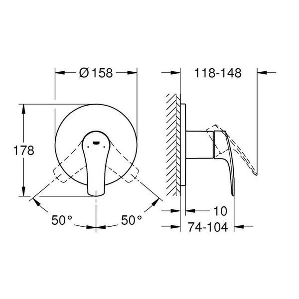 Змішувач для душу GROHE EUROSMART 24042003 86936 фото