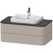 Тумбочка під умивальник DURAVIT HAPPY D.2 PLUS HP497109292, для підвісної консолі 1000х500 мм, кам'яно-сіра, сірий 800006121 фото 1