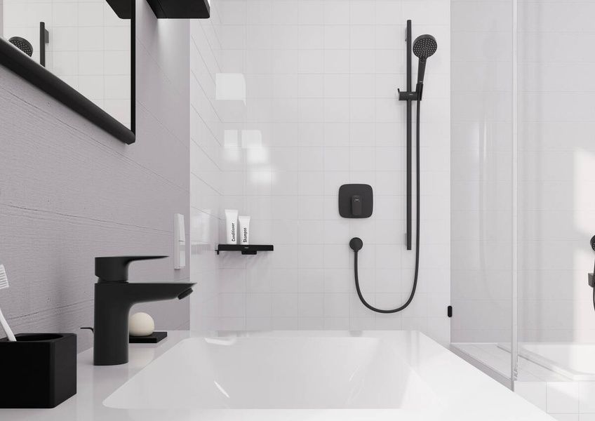 Змішувач для умивальника HANSGROHE MYSPORT 71111670, чорний матовий 94479 фото