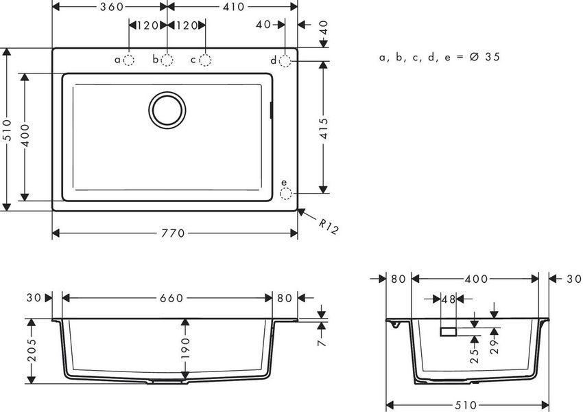 Мийка кухонна HANSGROHE S510-F660 43313290, сірий матовий 92448 фото