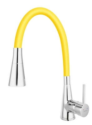 Змішувач для кухні з гнучким виливом FERRO ZUMBA II BZA42C, жовтий 800002663 фото