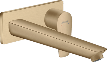 Смеситель для раковины настенный с длинным изливом HANSGROHE TALIS E 71734140, бронза сатин 82661 фото