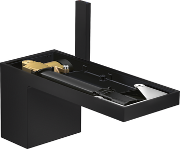 Смеситель для раковины AXOR MYEDITION 47012670, однорычажный, 70, с донным клапаном Push-Open, без панели, черный 800005346 фото