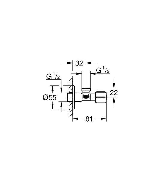 Вентиль угловой GROHE 1023422430 95892 фото