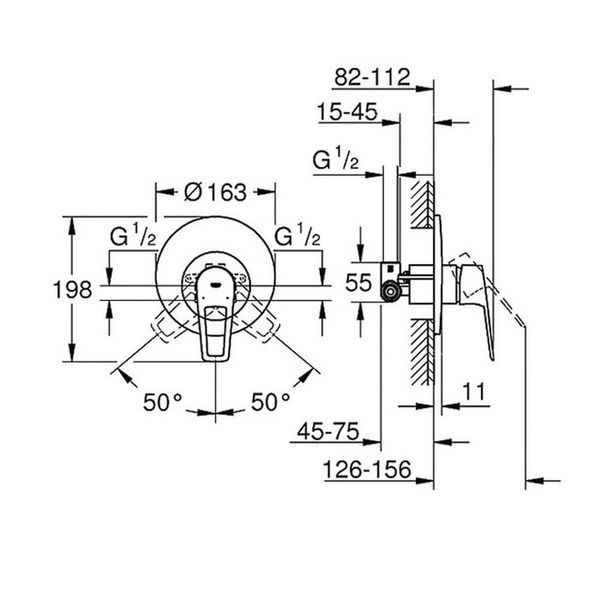 Змішувач для душу GROHE BAULOOP 29080001, хром 81681 фото