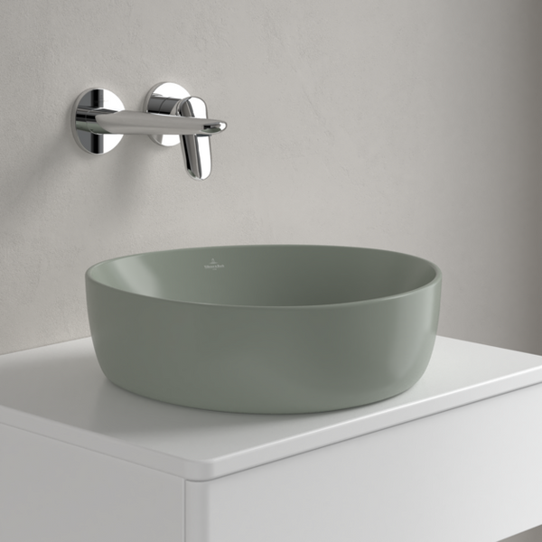 Умывальник на столешницу VILLEROY & BOCH ANTAO 4A7240R8, 40x39.5 см, Ceramic Plus, зеленый 96142 фото