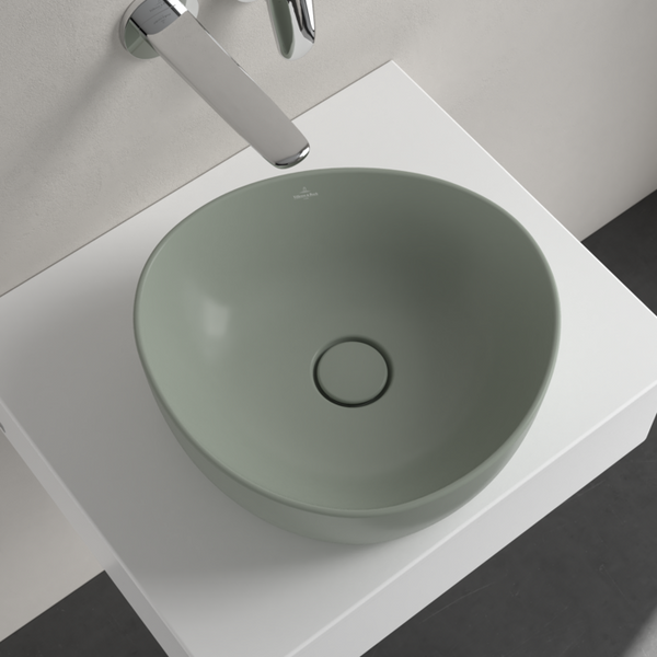 Умывальник на столешницу VILLEROY & BOCH ANTAO 4A7240R8, 40x39.5 см, Ceramic Plus, зеленый 96142 фото