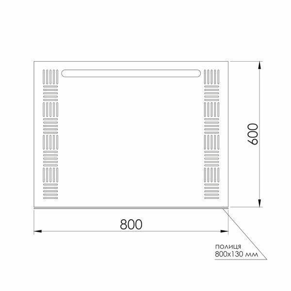 Дзеркало з підсвічуванням та полицею RJ 60x80 RJMI000-2580 96462 фото