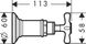 Запорный вентиль с крестообразной рукояткой AXOR MONTREUX 16871000, скрытого монтажа 42134 фото 2