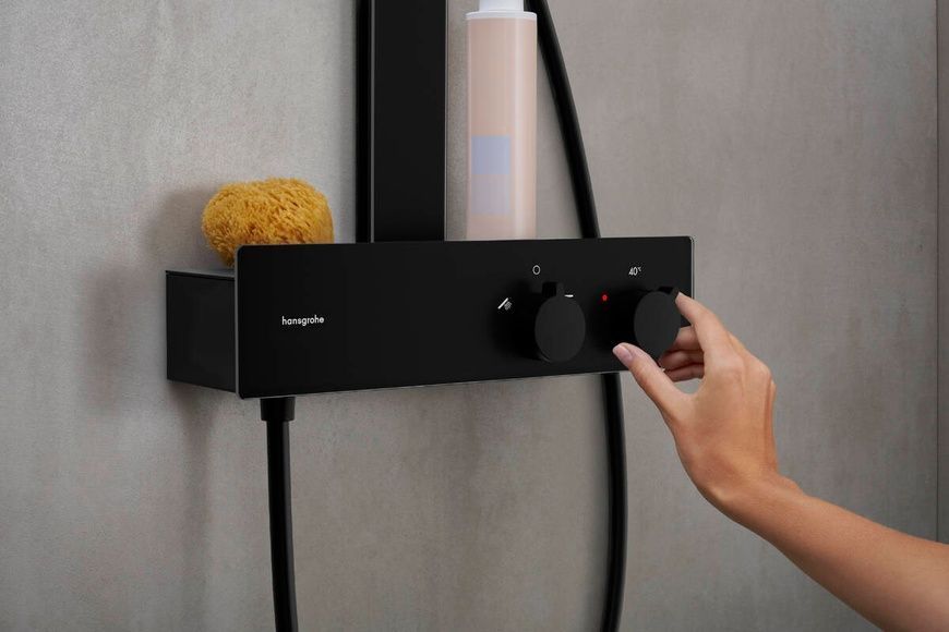 Душевая система с термостатом HANSGROHE RAINFINITY 28742670, черный матовый 800003717 фото