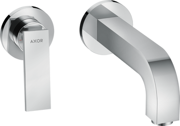 Смеситель для раковины AXOR CITTERIO 39121000, однорычажный, настенный, с рычаговой рукояткой, изливом 220 мм и розетками 800004834 фото