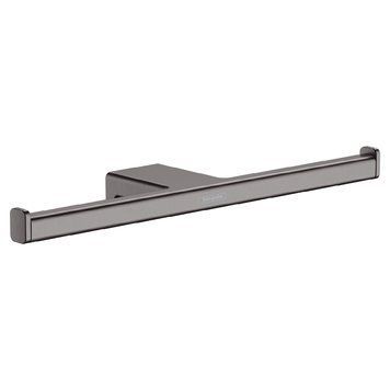Держатель для туалетной бумаги двойной HANSGROHE ADDSTORIS 41748340, шлифованный чёрный хром 89161 фото