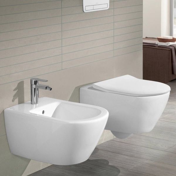 Унитаз подвесной круговой смыв VILLEROY & BOCH SUBWAY 2.0 5614R201, Rimless с крышкой SoftClose, белый 50372 фото