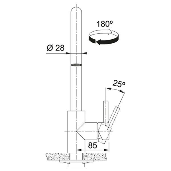Змішувач кухонний FRANKE KUBUS Pull Down Spray 115.0529.207, нержавіюча сталь 800006508 фото