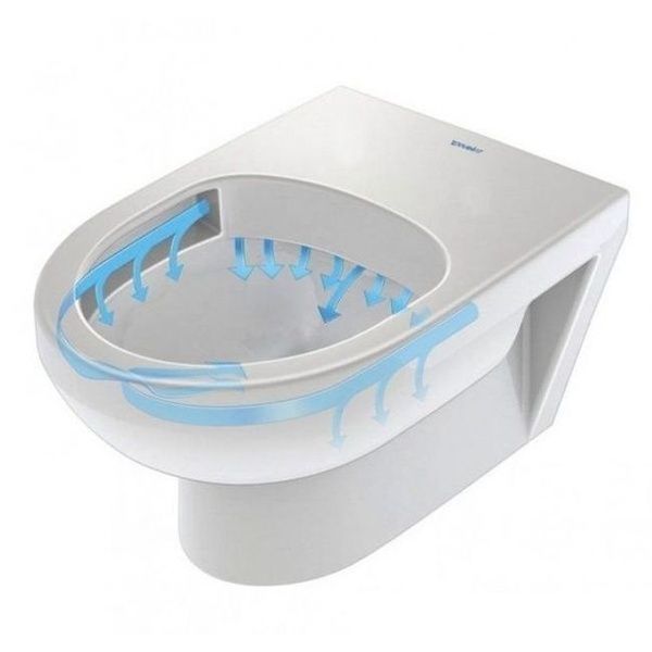 Унитаз подвесной с крышкой DURAVIT D-CODE 45700900A1, Rimless 565x400х450 мм 76058 фото