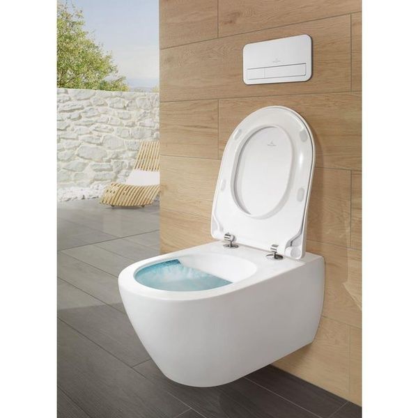 Унитаз подвесной круговой смыв VILLEROY & BOCH SUBWAY 2.0 5614R201, Rimless с крышкой SoftClose, белый 50372 фото