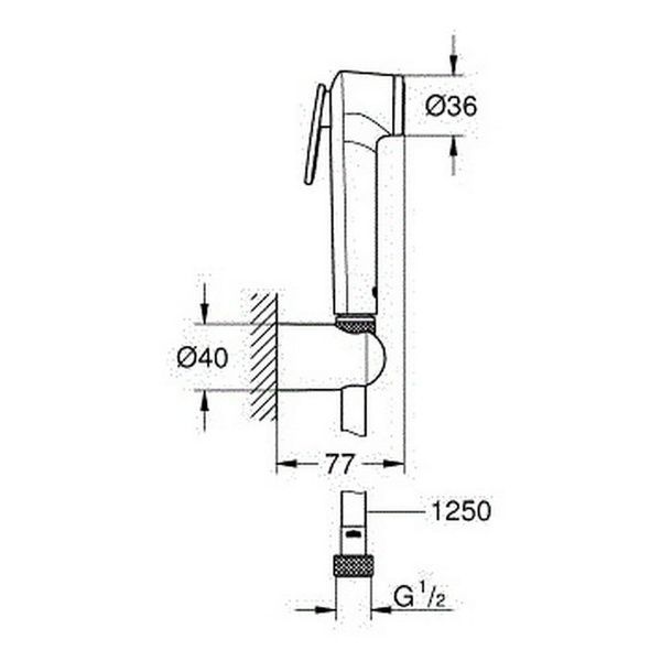 Гигиенический душ GROHE TEMPESTA-F 27513001, хром 51803 фото