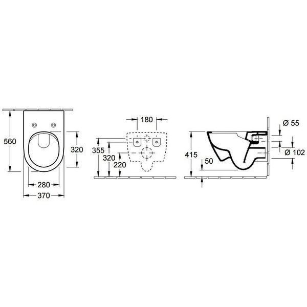 Унитаз подвесной круговой смыв VILLEROY & BOCH SUBWAY 2.0 5614R201, Rimless с крышкой SoftClose, белый 50372 фото