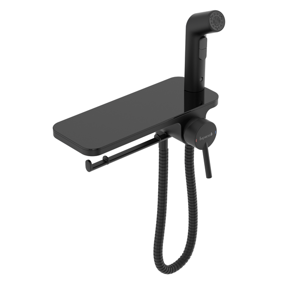 Гигиенический душ со смесителем IMPRESE LORETA, черный матовый 94018 фото