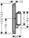 Термостат для душа HANSGROHE SHOWERSELECT COMFORT Q 15583340, черный матовый хром 94883 фото 2