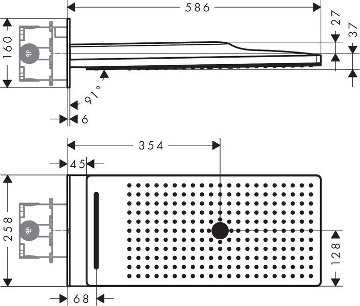 Верхний душ 250/580 3jet AXOR SHOWER SOLUTIONS 35283000 58024 фото