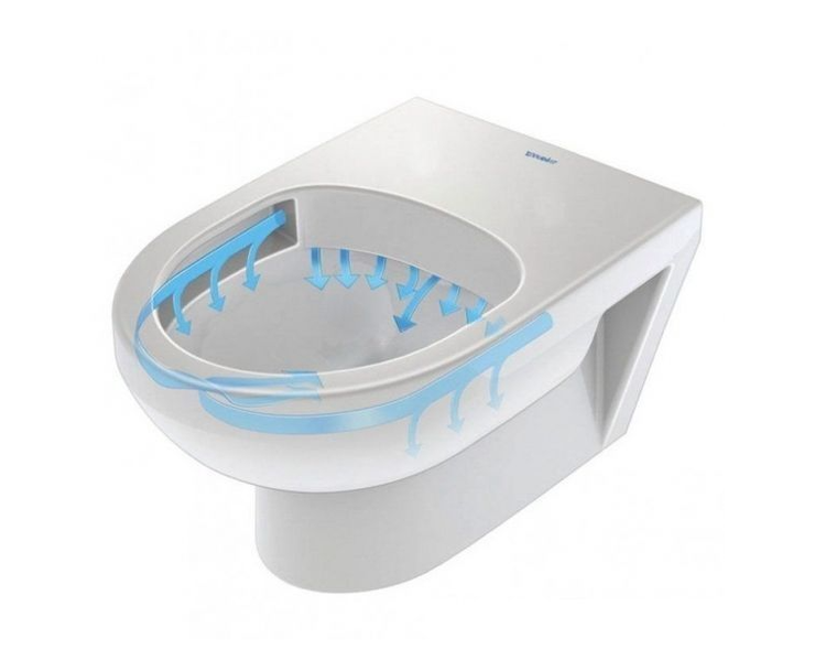 Унитаз подвесной с крышкой DURAVIT D-CODE 45700900A1, Rimless 565x400х450 мм 76058 фото