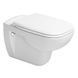 Унитаз подвесной с крышкой DURAVIT D-CODE 45700900A1, Rimless 565x400х450 мм 76058 фото 1
