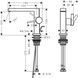 Смеситель для раковины с донным клапаном HANSGROHE TECTURIS E 73023670, черный матовый 800004118 фото 3