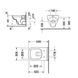 Унитаз подвесной с крышкой DURAVIT D-CODE 45700900A1, Rimless 565x400х450 мм 76058 фото 2