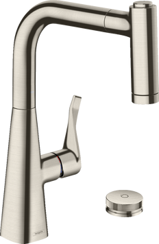 Смеситель для кухонной мойки HANSGROHE METRIS SELECT M71 73805800, нержавеющая сталь 800003919 фото