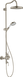 Showerpipe з термостатом і верхнім душем 240 1jet AXOR MONTREUX 16572820, нікель 800005198 фото 1