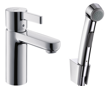 Смеситель для раковины с гигиеническим душем HANSGROHE METRIS S 31160000 13017 фото