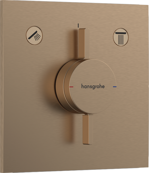 Смеситель для душа скрытого монтажа HANSGROHE DUOTURN E 75417140, бронза 94881 фото