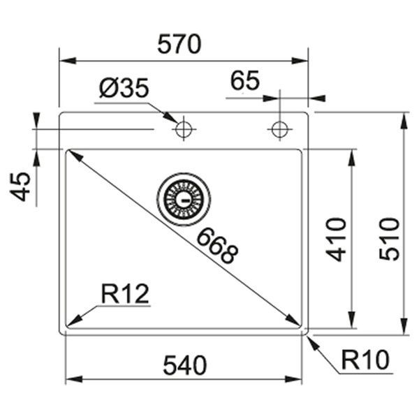 Кухонна мийка FRANKE BOX BXX 210-54 TL 127.0369.295, нержавіюча сталь 800006959 фото