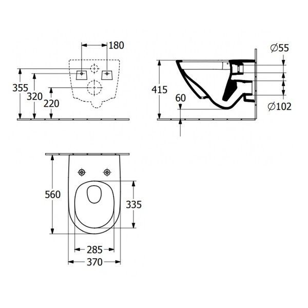 Унітаз із кришкою VILLEROY & BOCH SUBWAY 3.0 A4670TS01+41755000 комплект з гачком HANSGROHE, білий глянсовий 86127 фото