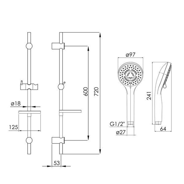 Набір змішувачів IMPRESE KIT kit21081 48525 фото