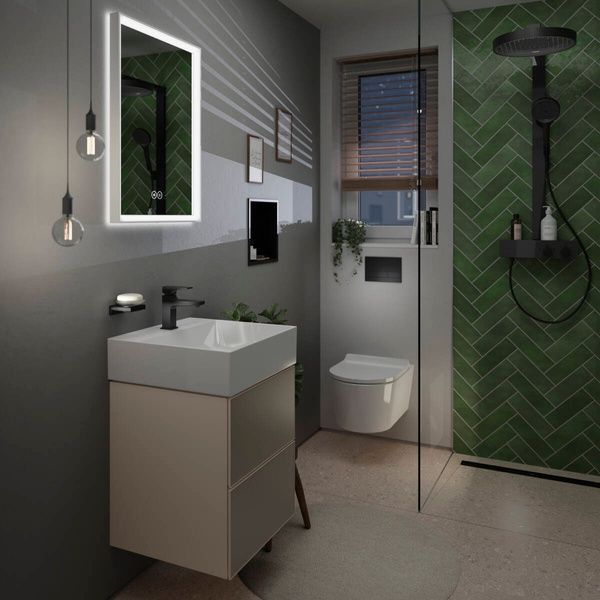 Душова система з термостатом HANSGROHE RAINFINITY 26853670, чорний матовий 800003719 фото