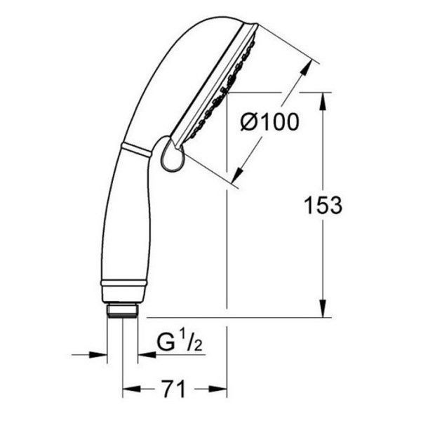 Лейка ручного душа GROHE NEW TEMPESTA RUSTIC 26085001 69682 фото
