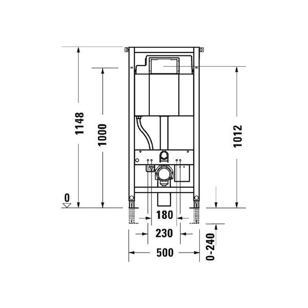 Інсталяція DURAVIT DURASYSTEM INSTALLATIONSELEM. WD1011000000, для підвісного унітазу 800006109 фото