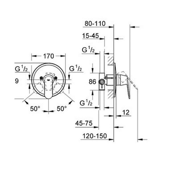 Змішувач для душу GROHE EUROSMART COSMOPOLITAN 32880000 42552 фото