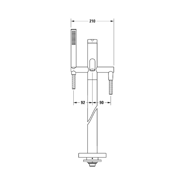 Смеситель для ванной с пола DURAVIT C.1 C15250000010 80289 фото