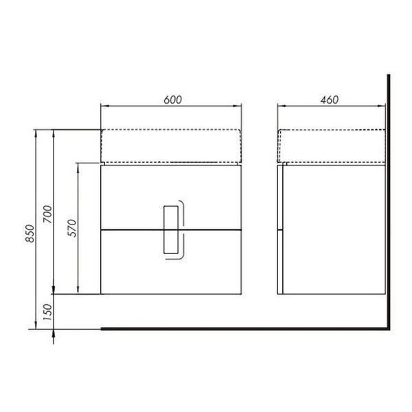 Тумба для ванної кімнати KOLO TWINS 89492000, білий 48242 фото